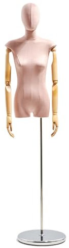 Schneiderpuppe Verstellbar Ausgestattet mit Einer Verdickten, Gebogenen Edelstahlbasis, Farbiger Kopf Um 360° Drehbar, Schaufensterpuppe Weiblich Anwendbar auf Kleiderständer, Boutique, Bekleidungsges