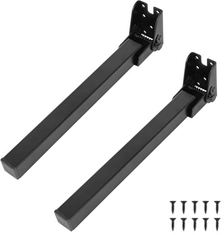 IGTOPS 2/4 stycken bordsben, vikbara kort kantiga, osynliga fällbara bordsben, 300 mm, rektangulära rör-soffben, 90 grader, fällbara möbelbeslag, lämplig för bord, soffa, sänghöjd (2)