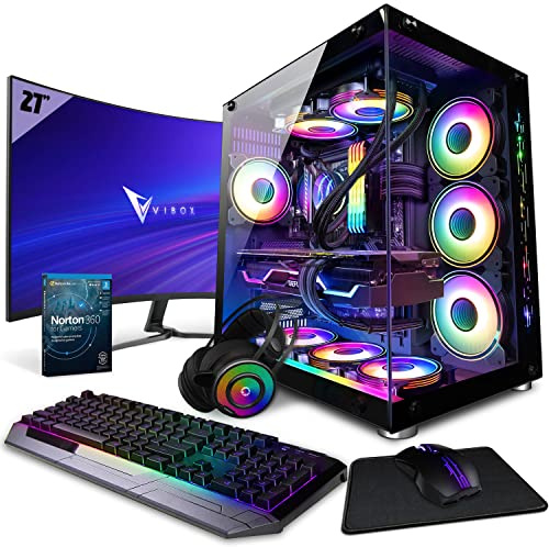 Vibox SG-VIII-50 PC Gaming Completo • Monitor 27 • Intel Core i9 12900KF 16 Cores • Nvidia RTX 5070 Ti 16GB • 32GB RAM • 1TB NVMe SSD • Windows 11 • WiFi 6 + Bluetooth 5.4