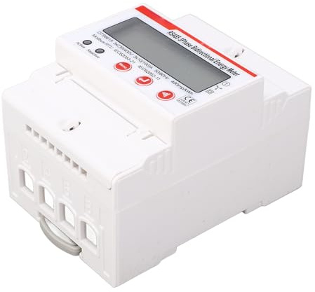 Contatore di Energia Trifase Contatore KWh Voltmetro Amperometro su Guida DIN Misuratore di Potenza Frequenza Monitoraggio Utilizzo