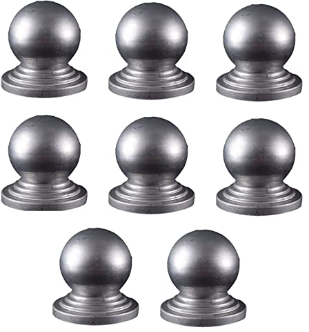 Kugelzaun-Endstücke, Zaunpfostenkappen, 8 x Pfostendeckkappe, Metallzaunpfostenkappen, wasserdichte Metallgartendeckzaun-Kugelpfostenkappe, dekorative Pfähle (Größe: 50 x 50 mm) (Size : 60x60mm)