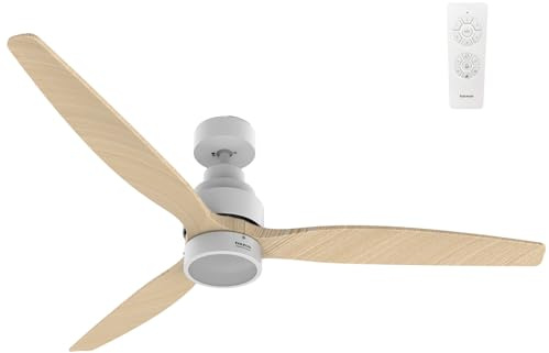 Taurus - Ventilador de Techo Ultrasilencioso Fresko 3B Pure 30W | 6 Velocidades | Función Verano/Invierno | Iluminación LED 3 Tonos | Temporizador 8h | Fácil Instalación | Motor DC