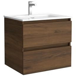 Salgar Mueble de baño Bequia 60cm + Lavabo cerámica | Nogal|60x45x56