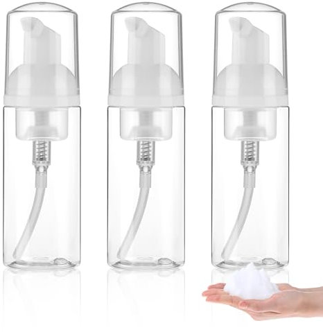 3 Stück Schaumspender NachfüLlbar Schaumpumpflaschen Mini Reiseflaschen 60 Ml ReisegrößE Klar Leere Flasche Schaumseifen Spender FüR Toilettenartikel FüR Handseife Shampoo Gesichtsreiniger