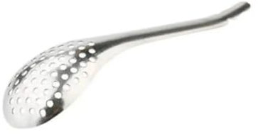VONCYKI 5 piezas/10 cucharas de caviar con filtro de olla caliente con mango largo, cuchara de té vintage, cucharas pequeñas, herramientas de cocina de 56 agujeros (5 piezas)