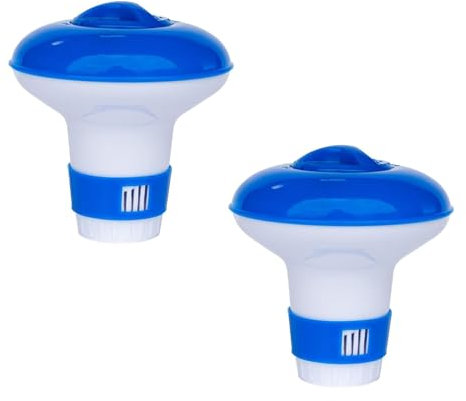 2 Pcs Hot Tub Chlorine Dispenser Floater, Adjustable Chlorine Dispenser for All Spa, Hot Tub, and Water Park Swimming Pools
