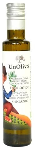 UnOlivo Condimento AOVE + AJO Y ROMERO 250ML | Variedad Picual | Infusionado con producto natural | Eleva el sabor a tus platos