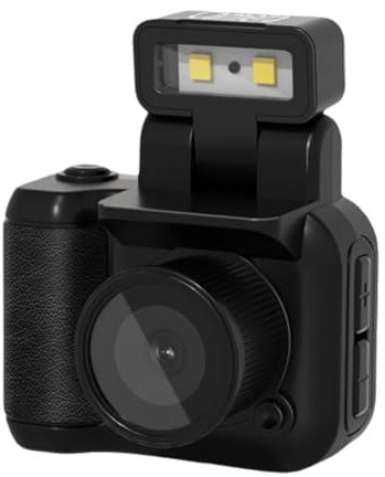 Zwfjcmsa Mini SLR Style Camera Cmos con luce flash e dock di ricarica Videoregistratore portatile DV 1080P con schermo LCD A