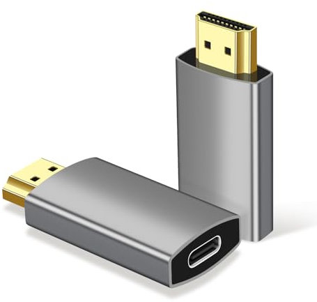 XinYaa USB C to HDMI Adapter, 4K@60Hz USB Type C Female to HDMI Male Converter, Support 4K@60Hz 2K@120Hz HDR Type C Thunderbolt 3/4 Compatible