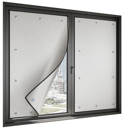 Generic Thermal Insulation Window Film, Aluminum Foil Insulation, Privacy, Heat Shield, Anti UV, 7mm Thick, Custom Size