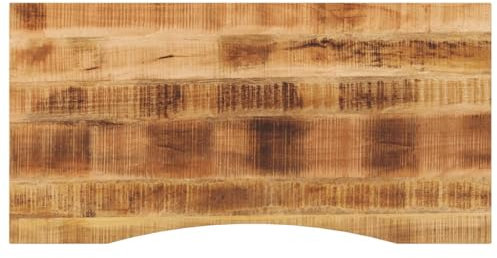 LAPOOH Schreibtischplatte mit Aussparung 140x50x2,5cm Massivholz Mango, Tischplatte, Arbeitsplatte, Waschtischplatte, Bürotischplatte - 370182