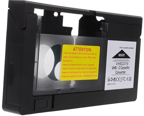 Yardenfun Digitaler VHS-c Adapter Für Camcorder Und VHS Kassetten Kompatibel Mit Vhsc Halbzollbändern Robuster Kunststoff Kompakt Und Tragbar Zubehör Videokonvertierung Und Wiedergabe
