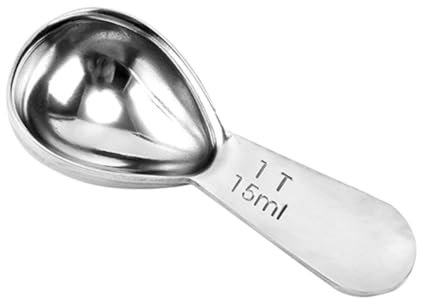 ABOOFAN medición de cocina cucharas para servir jarabe cucharada plegable cucharas cubiertos cucharillas soperas café de medición medidoras de acero inoxidable Silver