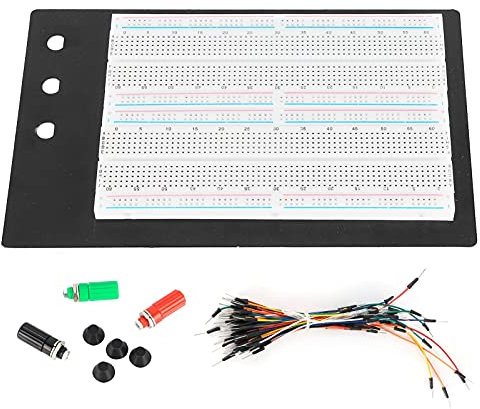 Planche à Pain Mavaol 1660 Points, Construction en Aluminium ABS, réutilisable, Comprend 65 Fils de Cavalier, 3 poteaux de Liaison, pour l'électronique de Bricolage, la robotique,