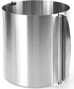 Redondo Anillo repostería，Molde para Tartas Ajustable 16-30cm，Con escala，Aro para Tartas con 2 clips de sujeción para colocar capas y decorar pasteles de crema de mantequilla y pasteles estampados