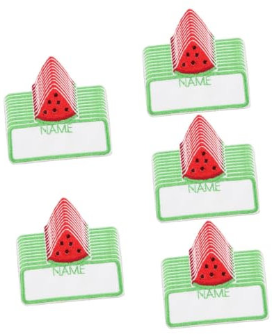 jojofuny 5 series Etiqueta Adhesiva Con Nombre De Sandía Para Lavandería Etiqueta Adhesiva Con Nombre Para Insignias Para Coser Etiquetas Con Nombre Para Ropa Etiquetas 10 piezas x 5