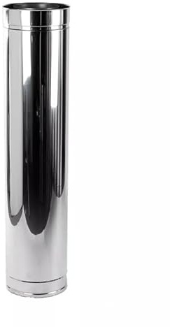 Tubería de Chimenea de Doble Pared de 120mm x 180mm / 1000mm, Revestimiento de Aislamiento de Flue de Acero Inoxidable, Sistema de Conexión a Presión
