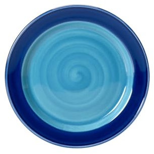 We Can Source It Freedom Blue Slimline Plate 15.75cm (6¼) Box of 12 Porcelain Side Plates Ideal for Bread Desserts and Small Servings Compact Design Microwave and Dishwasher Safe