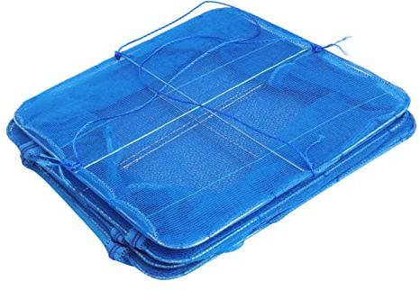 BESTYASH Foldable 3-layer Hanging Drying Rack Mesh Net 65cm Nylon Thickened Drying Net for Fish Fruit Vegetable Herb Cross Frame for Outdoor Use