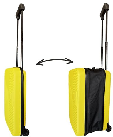 Maleta de Cabina Plegable Ultrafina/Se pliega a la Mitad de Grosor/Ligera y Resistente ABS/Ruedas + Mango Telescópico/Color y Patrones destacados