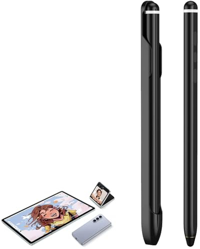 S Pen Replacement for Samsung Tab A9+ Stylus Pens, Input pen for Galaxy Tab S10 FE/S9/S8/A8 Edition + S-Pen Slot-Black