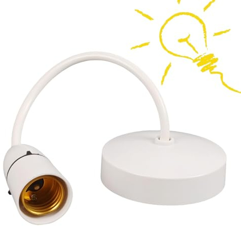 louuuou Ceiling Pendant Light Fitting, Ceiling Rose Light Fitting E27 Lamp Holder Lamp Kit, Light Fittings Ceilings, for DIY Living Rooms Bedrooms and Kitchens [Energy Class B]