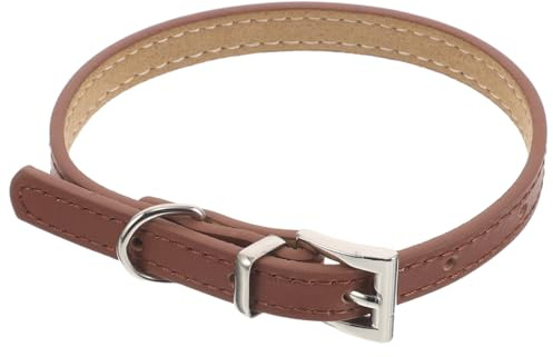 Gatuida Hundehalsband Verstellbar Soft Pu für Kleine Hunde Katzen Leicht mit Schnalle Outdoor Bequemer Sitz Accessoire S
