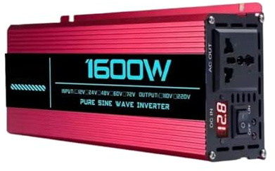 Onda Sinusoidale Convertitore Corrente Onda Sinusoidale Pura DC 12v/24v/48v/60v/72v A AC 110v/220v 6000W 5000W 4000W 3000W 1600W Convertitore Auto Solar Power Inverter(24V,220V 50Hz,1600W)