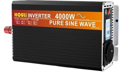 Convertitore Convertitore Da 6000 W 5000 W 4000 W 3000 W 12 V A 220 V Trasformatore Da CC A CA 220 V 24 V Spina Europea Inverter A Onda Pura Power Inverter(12V,4000W)