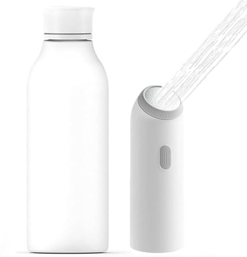 Mini bidet de voyage rechargeable, mini bidet personnel portable avec bouteille de 350 ml, 4 modes de pulvérisation, pulvérisateur de bidet électrique pour homme et femme, gris