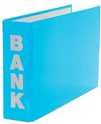 10x Bankordner / 140x250mm / für Kontoauszüge / Farbe: hellblau