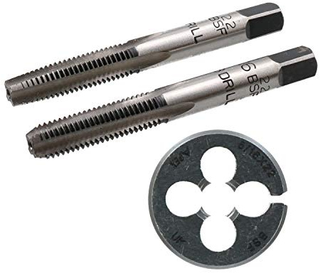 5/16 x 22 BSF Set de tarauds et filieres Taper Plug & Die en acier au carbone