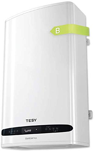 TESY BelliSlimo - Termo Eléctrico UltraPlano Reversible con Doble Tanque y Resistencias Independientes 80L