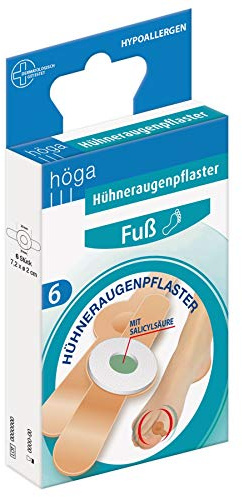 Hühneraugenpflaster 6 Stück, 7,2 cm x Ø 2cm, 10 g