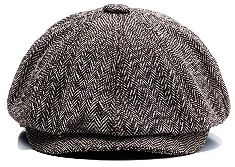 Ueither Unisex Schiebermütze Gatsby Schirmmütze 8 teilig Barett Cap Newsboy Flat Cap
