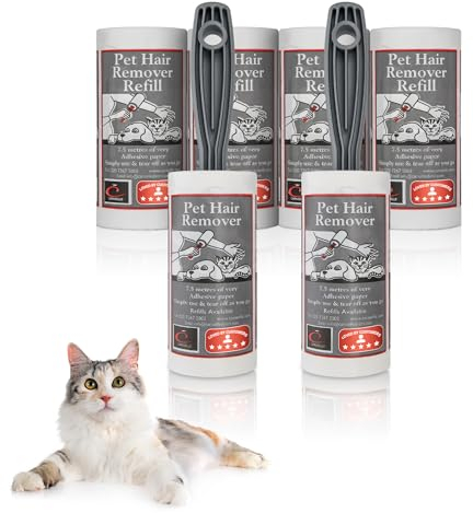 Caraselle Pet Hair Remover – 45m total (≈450 Sheets Equivalent) Extra Sticky Lint Roller for Dog & Cat Hair on Clothes, Sofa & Furniture – Continuous No-Perforation Paper Stays Extra Sticky To The End
