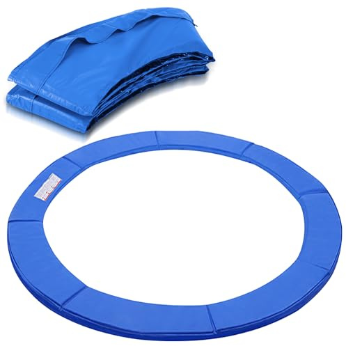 Herrselsam Housse de protection pour bord de trampoline de fitness,diamètre : 244 cm, indéchirable, 100 % résistante aux rayons ultraviolets, bleue