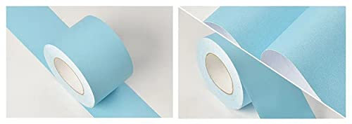 Tapetenbordüre Selbstklebend blau und frisch 10cm X 500cm für Badezimmer Wohnzimmer Küche Verdicken PVC Dekorative Bordüre Abnehmbare Wasserdicht Taille rahmen Wandtattoo