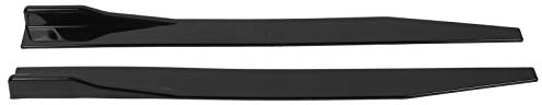 Minigonna laterale auto,KIMISS 2 Pezzi Gonna laterale per auto splitter lip winglet diffusore universale 120cm/47.2in Lucido Ala della gonna laterale dell'auto