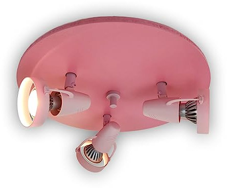Niermann Standby Strahler Blumenwiese, rosa3 x GU10, max. 35 Watt, Made in Germany, verstellbare Strahler, Spots, Kinderleuchte, Kinderlampe (Pastellrosé)
