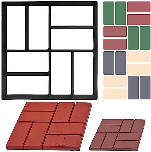 Stampo per Pavimentazione di Pietra Cemento Vialetto da Giardino DIY Strumenti del Calcestruzzo Camminata Muffa Compagno Strada Privata (B)