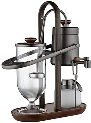 JITEM Kaffeebereiter Belgien Luxus Royal Family Balance Siphon Kaffeebereiter Siphon Brewer Elegantes Design Retro Stil mit U Griff Glas Siphon Kanne für Kaffee oder Tee