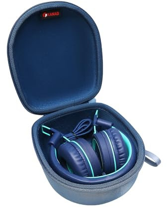 XANAD Kids Headphone Case for iClever/EarFun/IMYB/Olyre/Nabevi/PowerLocus/Belkin Wireless Foldable Kids Headphones (Dark Blue)