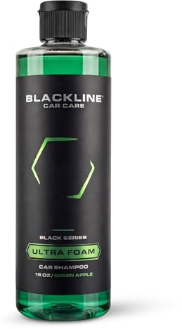 Blackline Automotive Extreme Foaming Car Shampoo - Extreme Ultra Foam Perfect for Ceramic Coatings - Compatible with Foam Cannon for Pressure Washer (16 FL Oz, Green Apple)