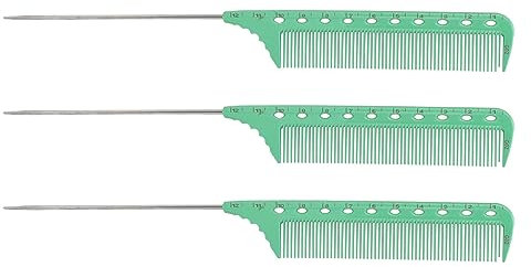 Pettine per Cotonatura, Pettine a Coda con Riga in ABS per Capelli Lunghi per Viaggi a Casa