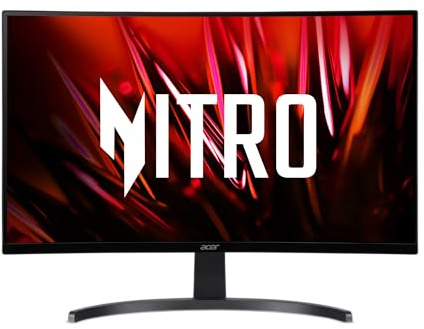 Acer Nitro 27 WQHD 2560 x 1440 1500R Curved PC Gaming Monitor | AMD FreeSync | 100Hz Refresh | 1ms VRB | Speakers | VESA Mountable | 1 x Display Port 1.2, 1 x HDMI 2.0 & 1 x HDMI 1.4 | ED273U Hbmiipx
