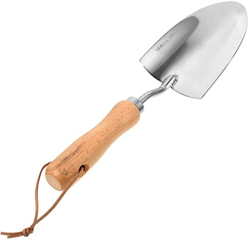 SEWOART Vanga Da Giardinaggio in Acciaio Inox Attrezzo Per Scavare Terreni Cazzuola Per Tagliare Piccole Radici Per Giardinaggio E Piantare Fiori