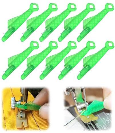 Nadeleinfädler, Einfädelhilfe für Nähnadeln Einfädler für Nähmaschinen, Automatischer Einfädler Nadel Threading Tool für Handnähen, Nähmaschinen Zubehör Einfädelhilfe (10)