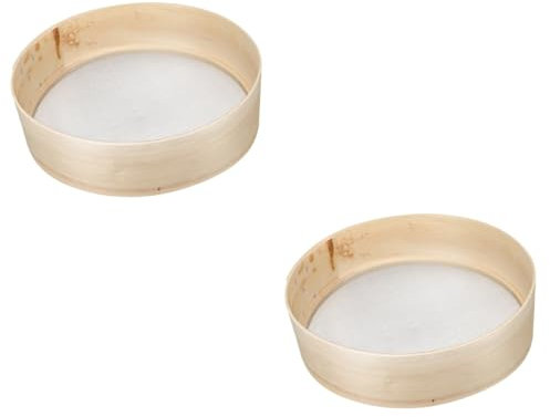 LABRIMP 2stücke Holz-mehlsieb Multifunktionale Küchensieb Für Feines Mehl Kakao Puderzucker Für Zubereitung Von Sojamilch Und Anderen Lebensmitteln Langlebiges Und Leicht Zu