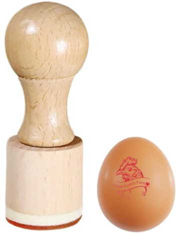 Eierstempel Für Hühnereier, Bauernhofstempel Holzstempel Für Frisches Hühnerei, Eierstempel Für Frische Eier, Bauernhof Eiermarker Zum Markieren Von Eiern Auf Papier